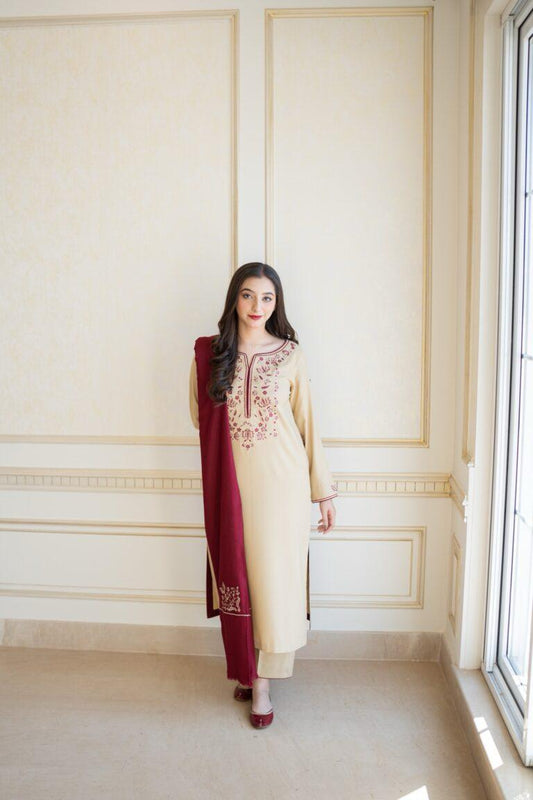DHANAK EMROIDERED 3PC (E118)
