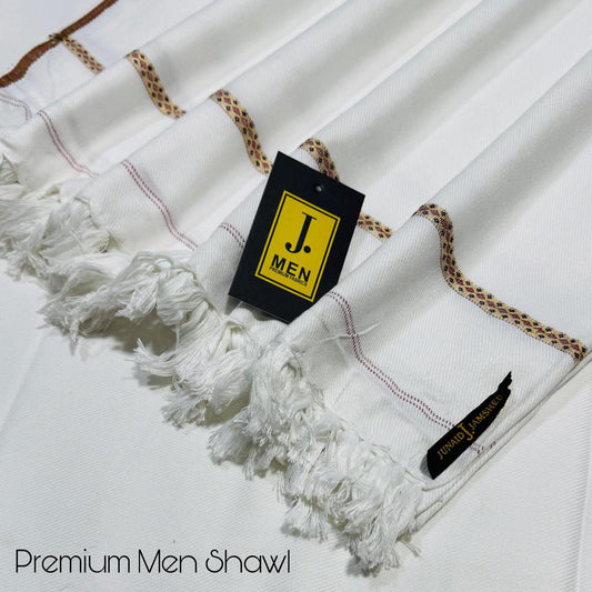 J. Men's Shawl off White (110)