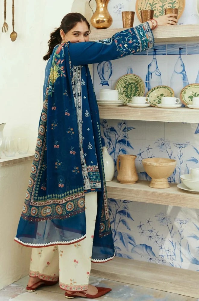 LAWN EMBROIDERED 3PC (E122)