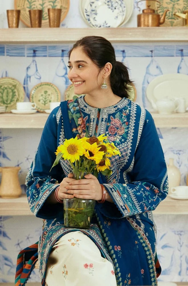 LAWN EMBROIDERED 3PC (E122)