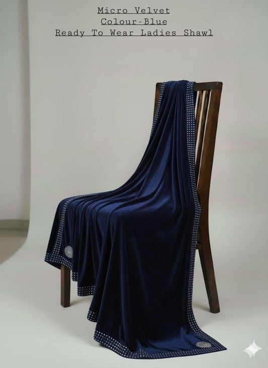 Fancy Velvet Shawl (blue)