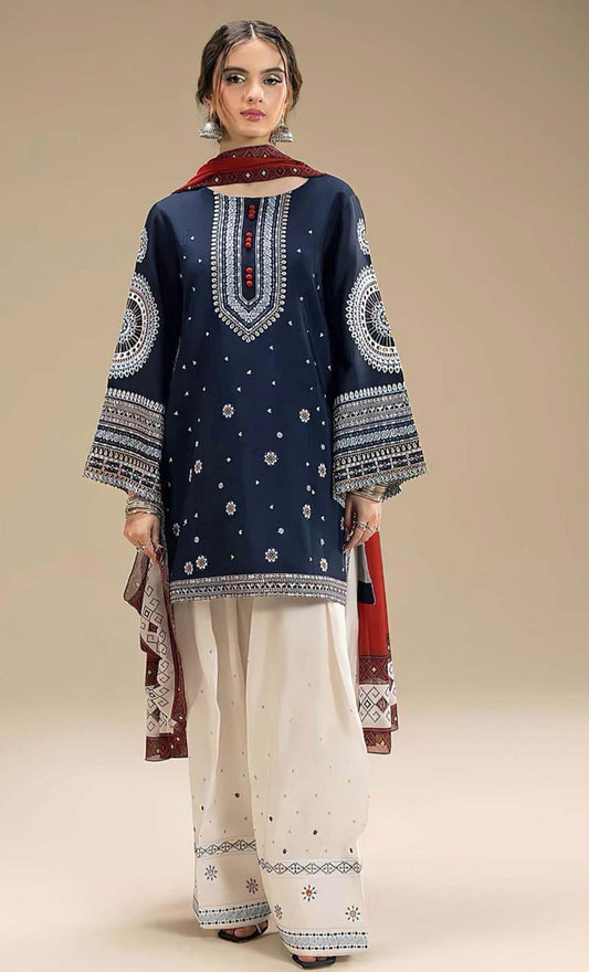 DHANAK EMROIDERED 3PC (E124)