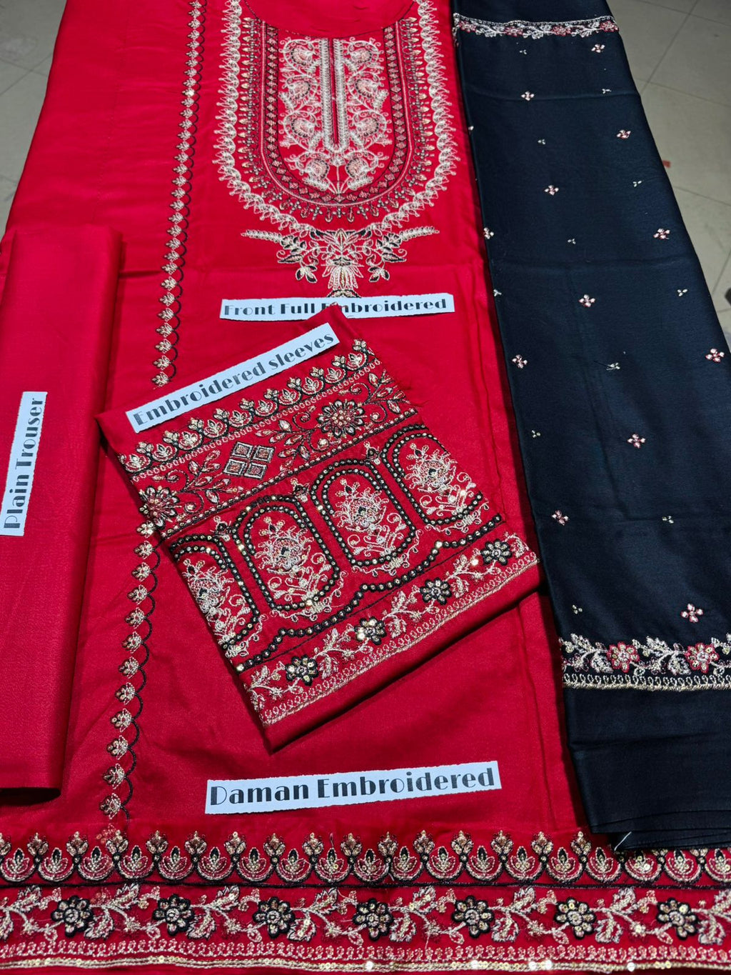 BATIK DHANAK EMROIDERED 3PC (E145)